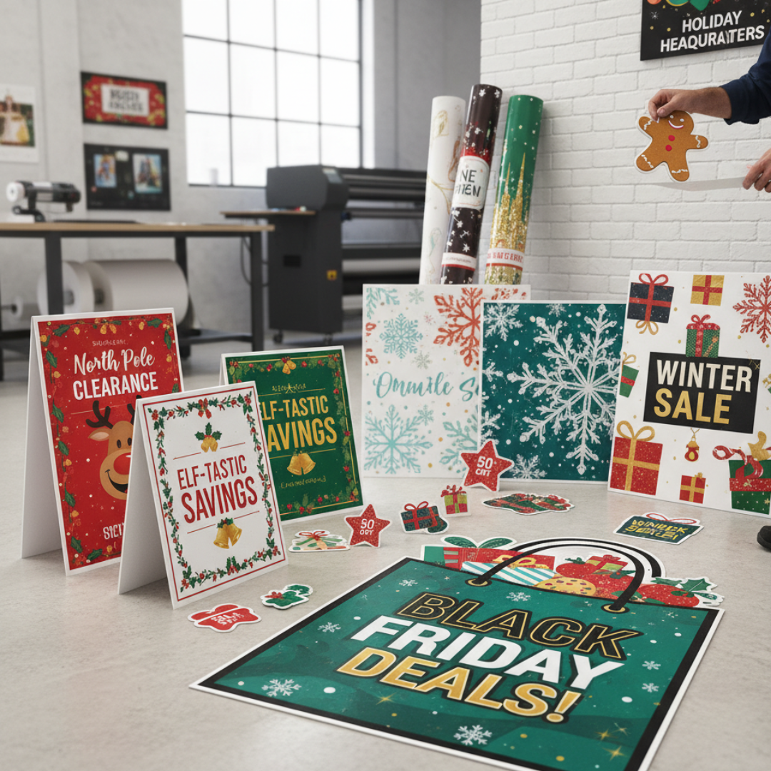 holiday signage from Color Ink 